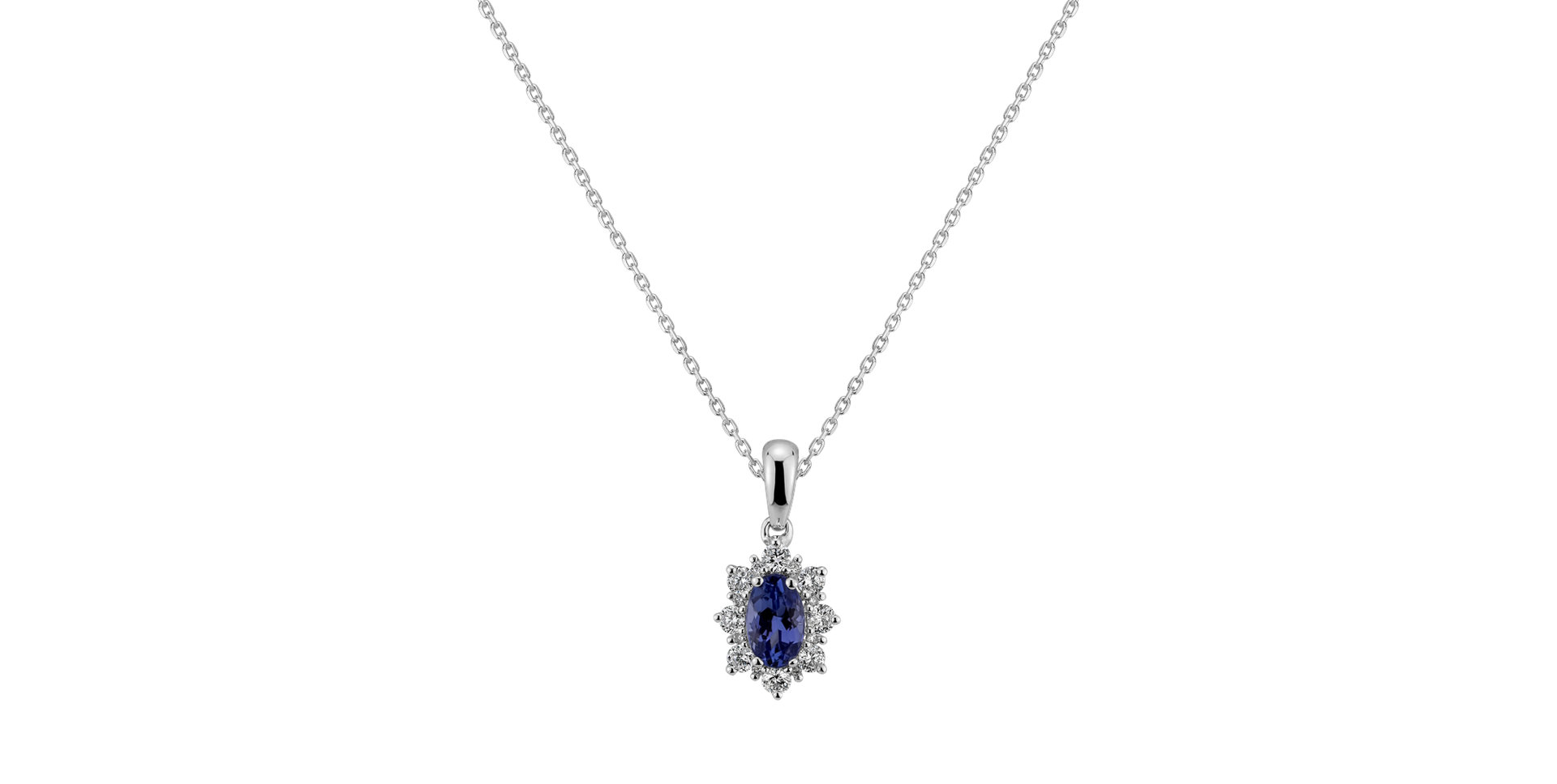 Přívěsok s tanzanitom a diamantmi Royal Aurora