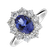 Prsteň s tanzanitom a diamantmi Princess2