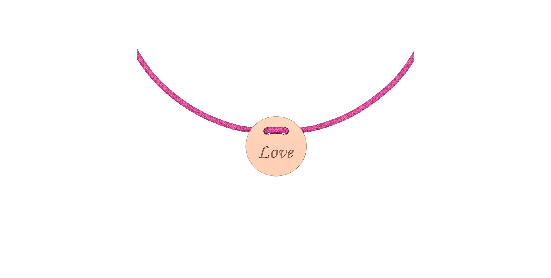 Diamantový náramok so šnúrkou Love