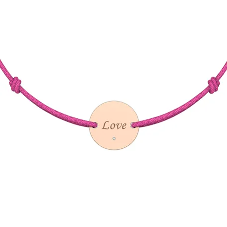 Diamantový náramok so šnúrkou Simple Love