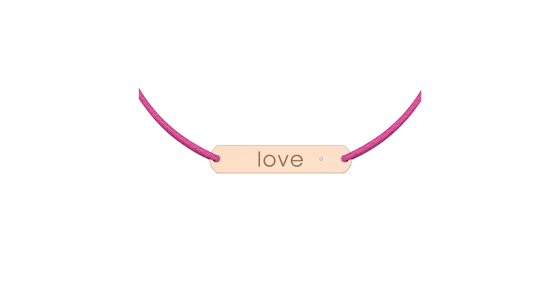 Diamantový náramok so šnúrkou Amour Love