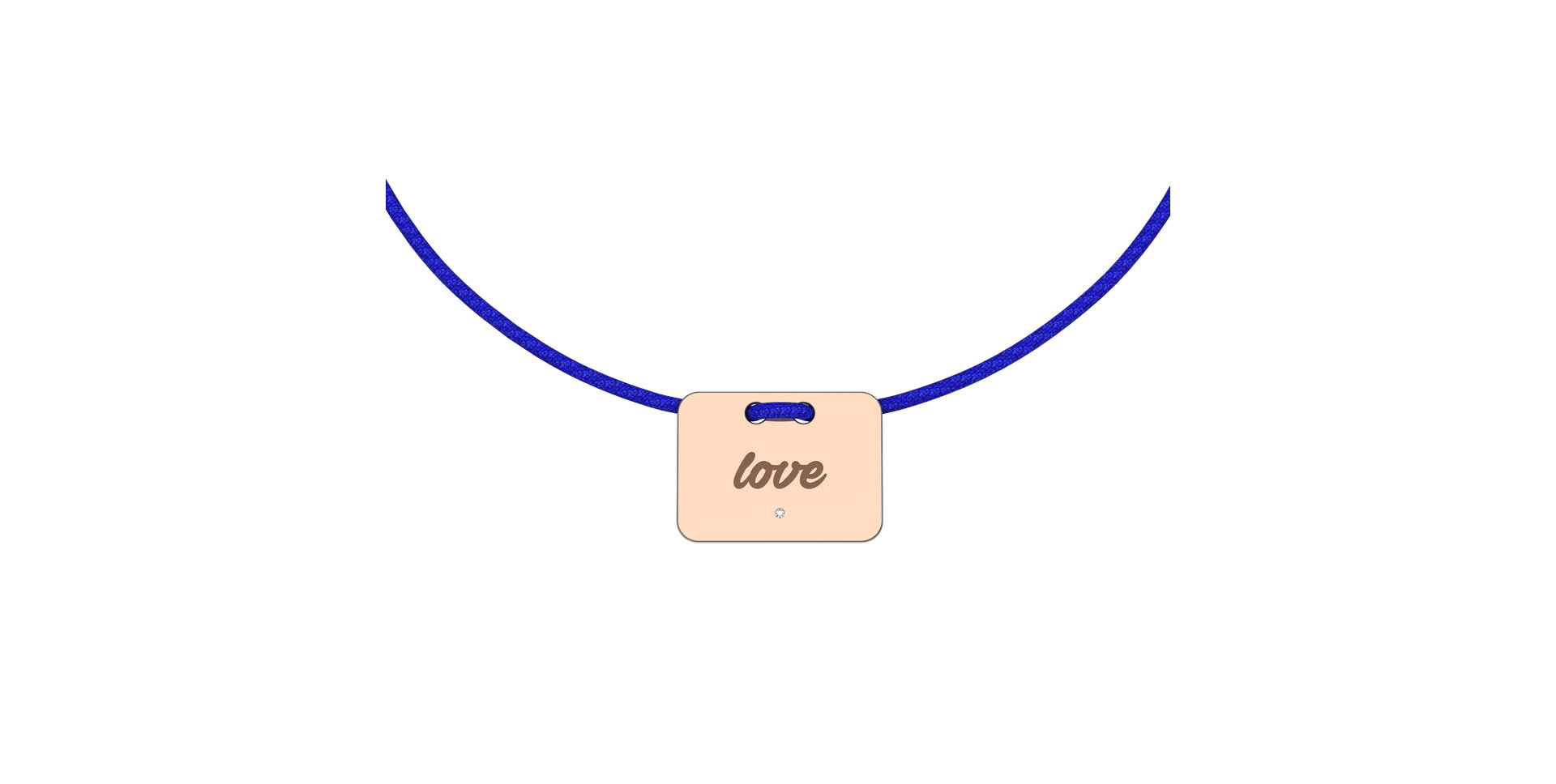 Diamantový náramok so šnúrkou Military Stamp Love