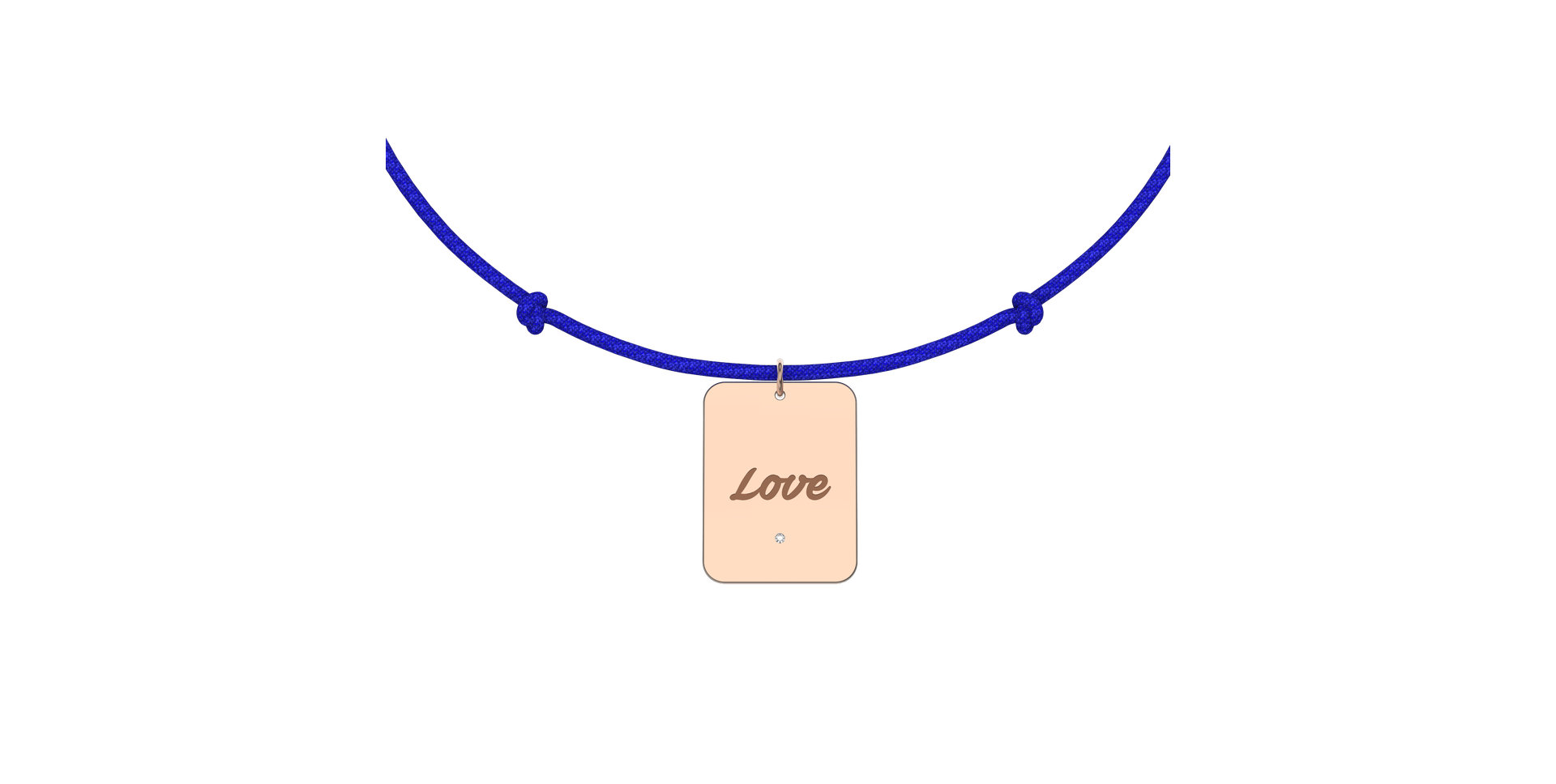 Diamantový náramok so šnúrkou Stamp Love