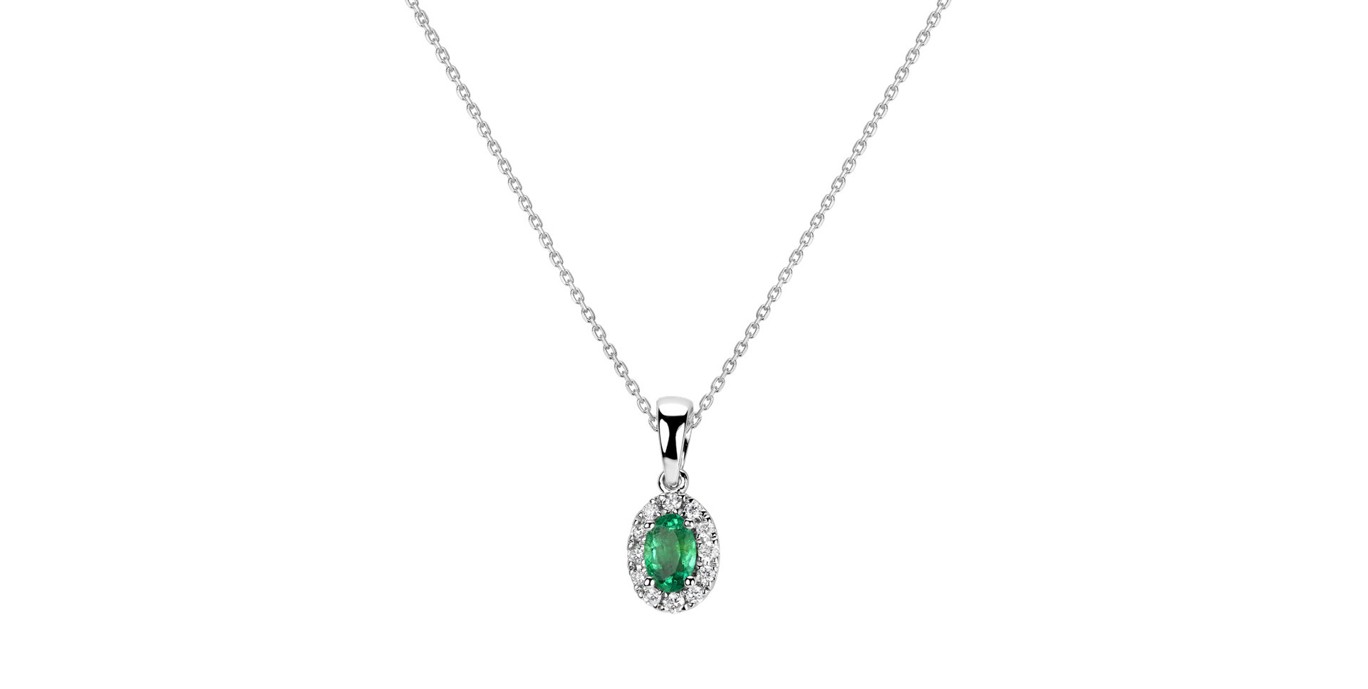 Přívěsok so smaragdom a diamantmi Princess Essence