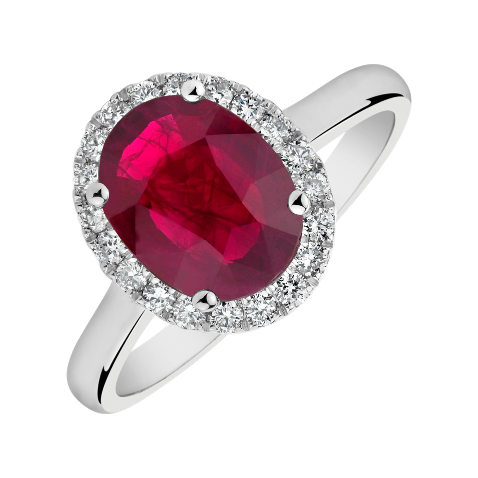 Prsteň s rubínom a diamantmi Princess