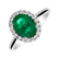 Prsteň s diamantmi a smaragdom Princess2
