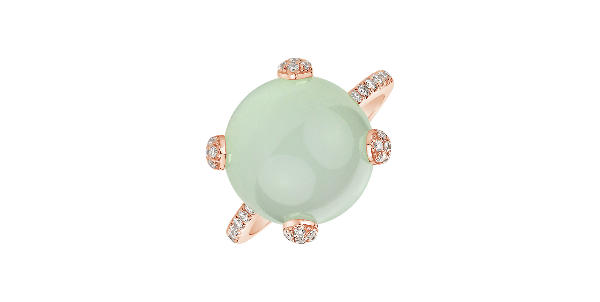 Prsteň s chalcedonom a diamantmi Divine Drop