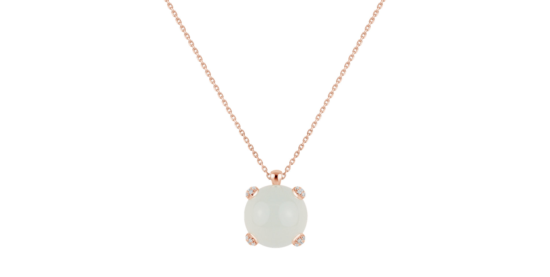 Náhrdelník s chalcedonom a diamantmi Royal Drop