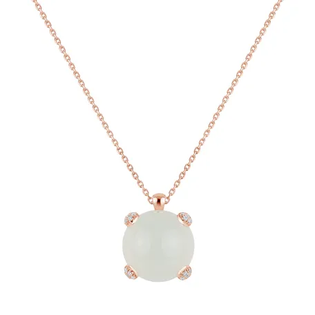Náhrdelník s chalcedonom a diamantmi Royal Drop