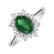 Prsteň s diamantmi a smaragdom Princess2