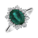 Prsteň s diamantmi a smaragdom Princess2