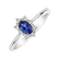 Prsteň s diamantmi a tanzanitom Princess2