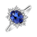 Prsteň s diamantmi a tanzanitom Princess2