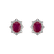 Náušnice s rubínom a diamantmi Princess2