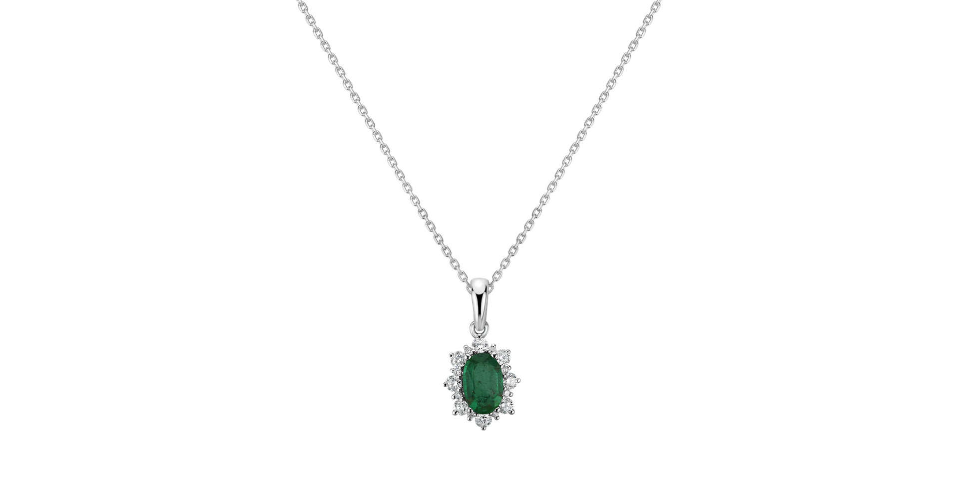 Přívěsok so smaragdom a diamantmi Royal Aurora