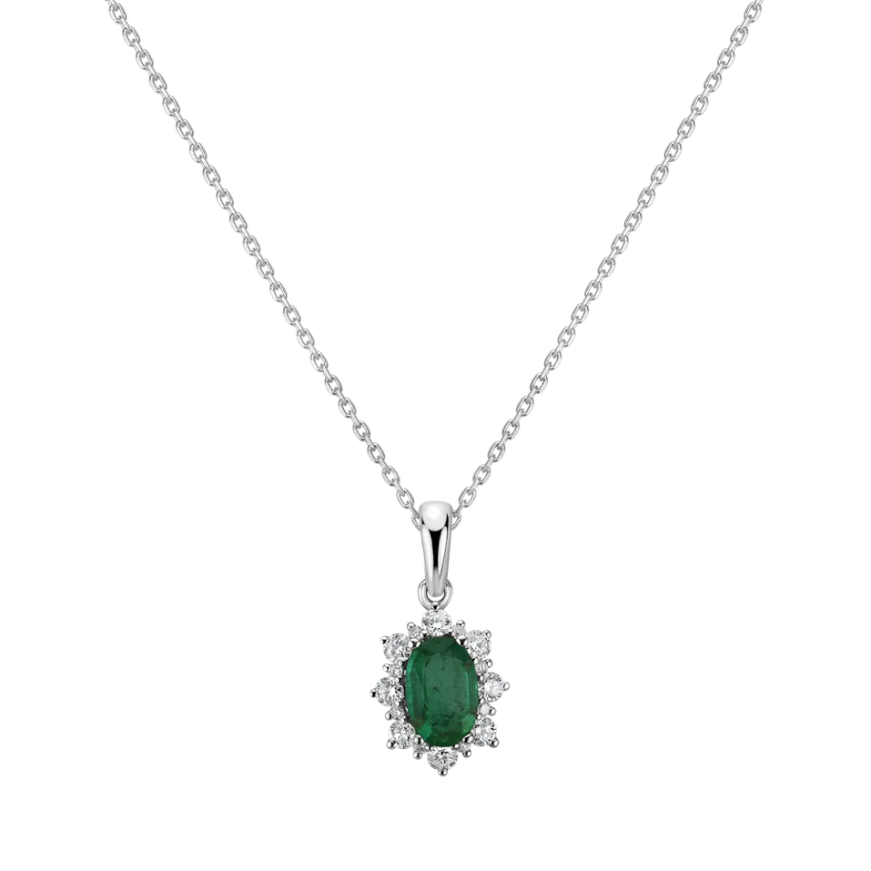 Přívěsok so smaragdom a diamantmi Royal Aurora