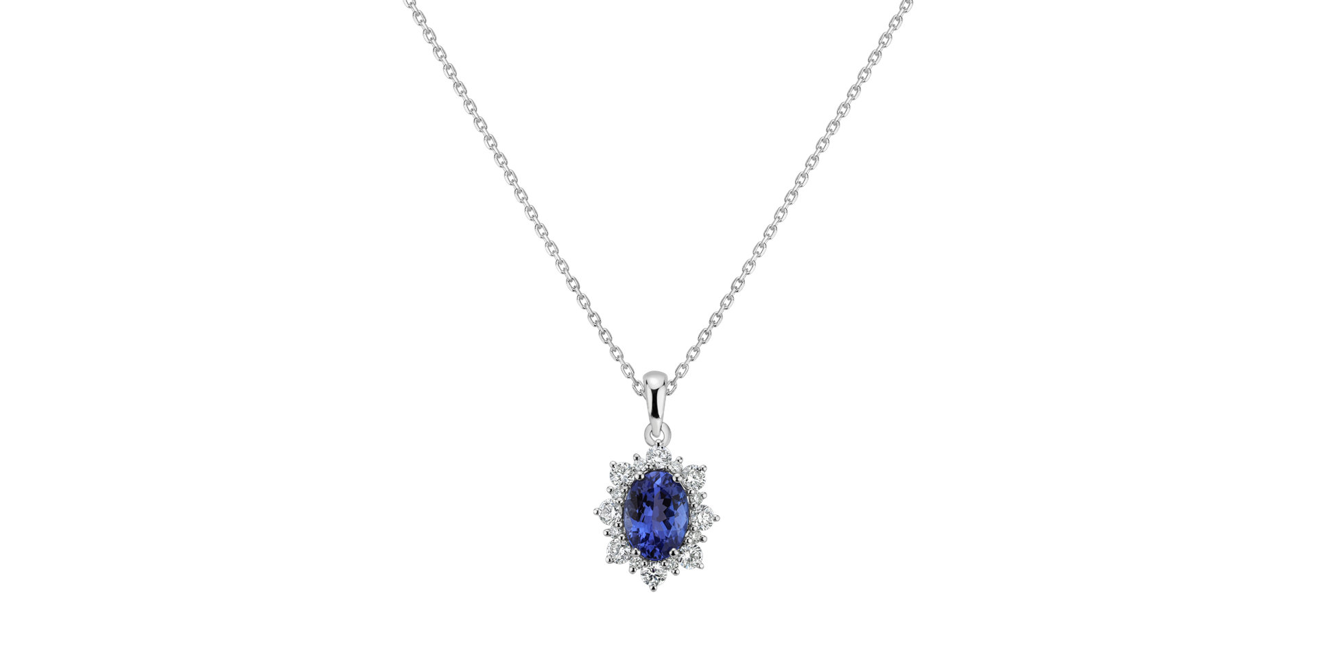 Přívěsok s tanzanitom a diamantmi Royal Aurora
