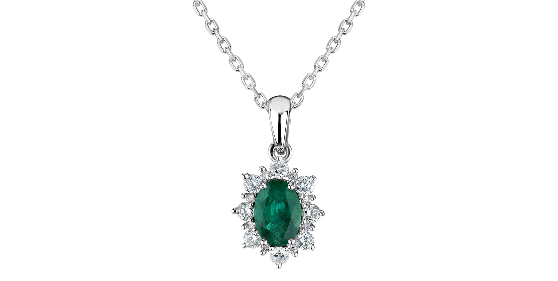 Přívěsok so smaragdom a diamantmi Royal Aurora