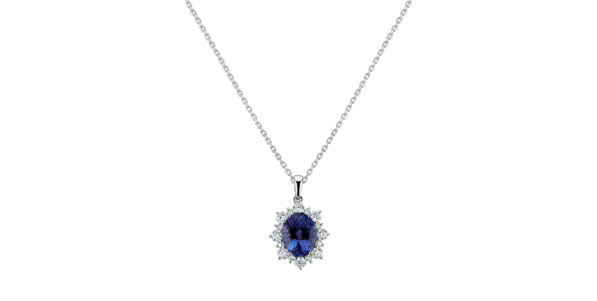 Přívěsok s tanzanitom a diamantmi Royal Aurora