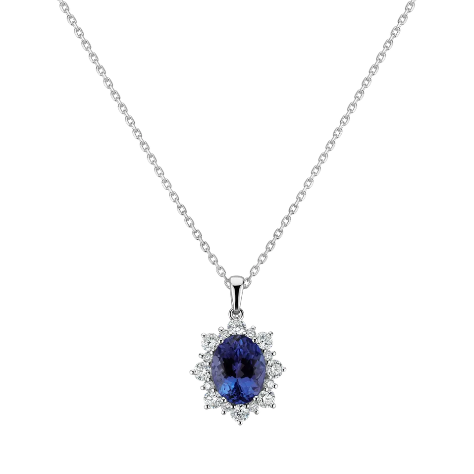 Přívěsok s tanzanitom a diamantmi Royal Aurora