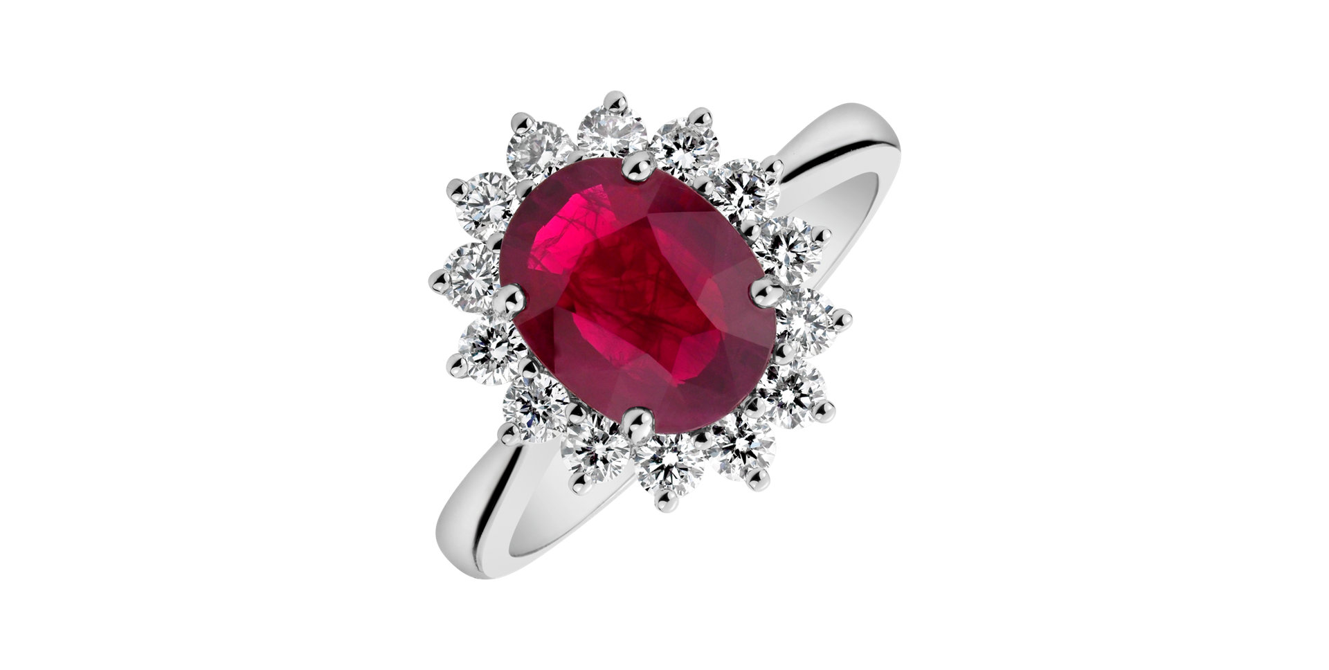 Prsteň s rubínom a diamantmi Princess