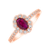 Prsteň s rubínom a diamantmi Glamour Princess2