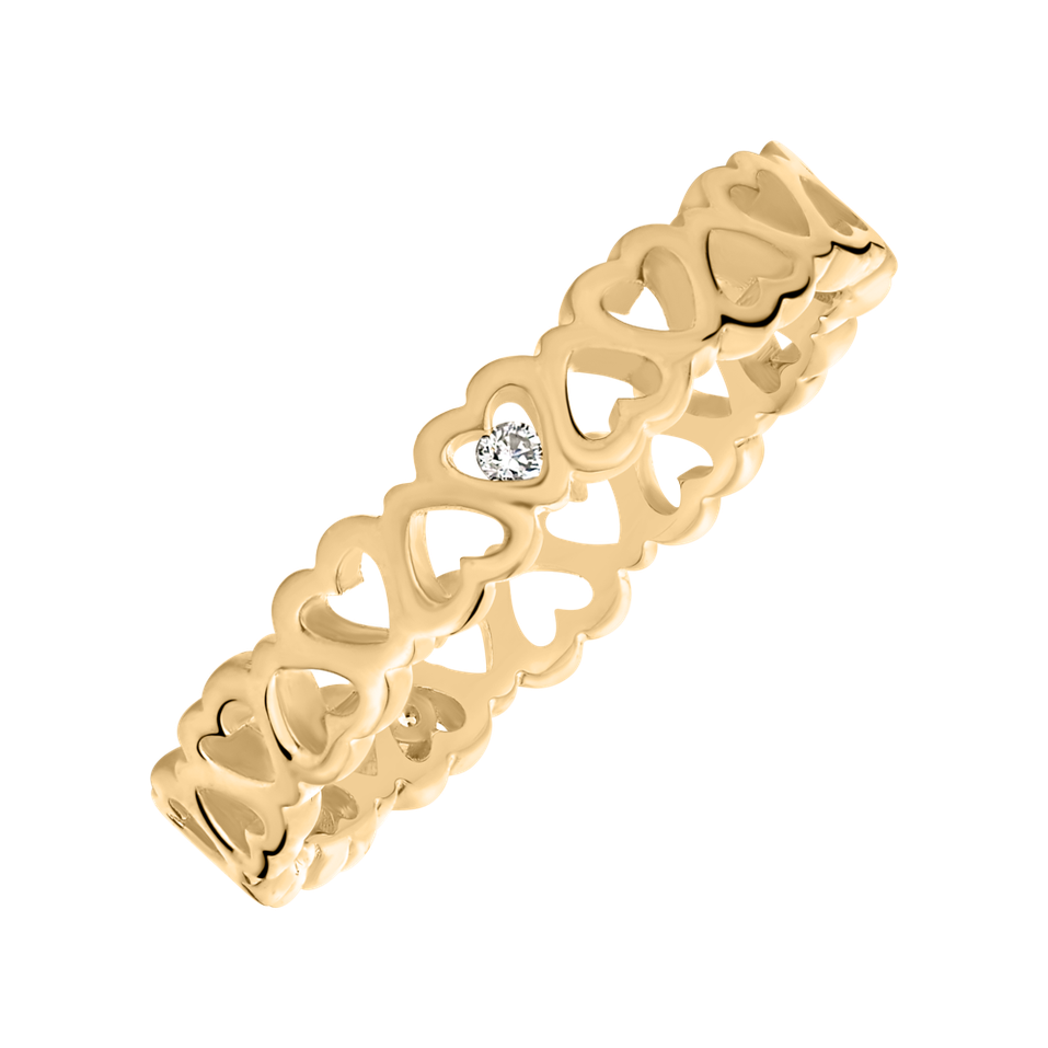 Prsteň s diamantom Love Contour