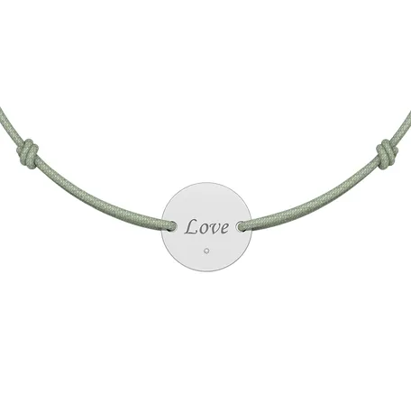 Diamantový náramok so šnúrkou Simple Love
