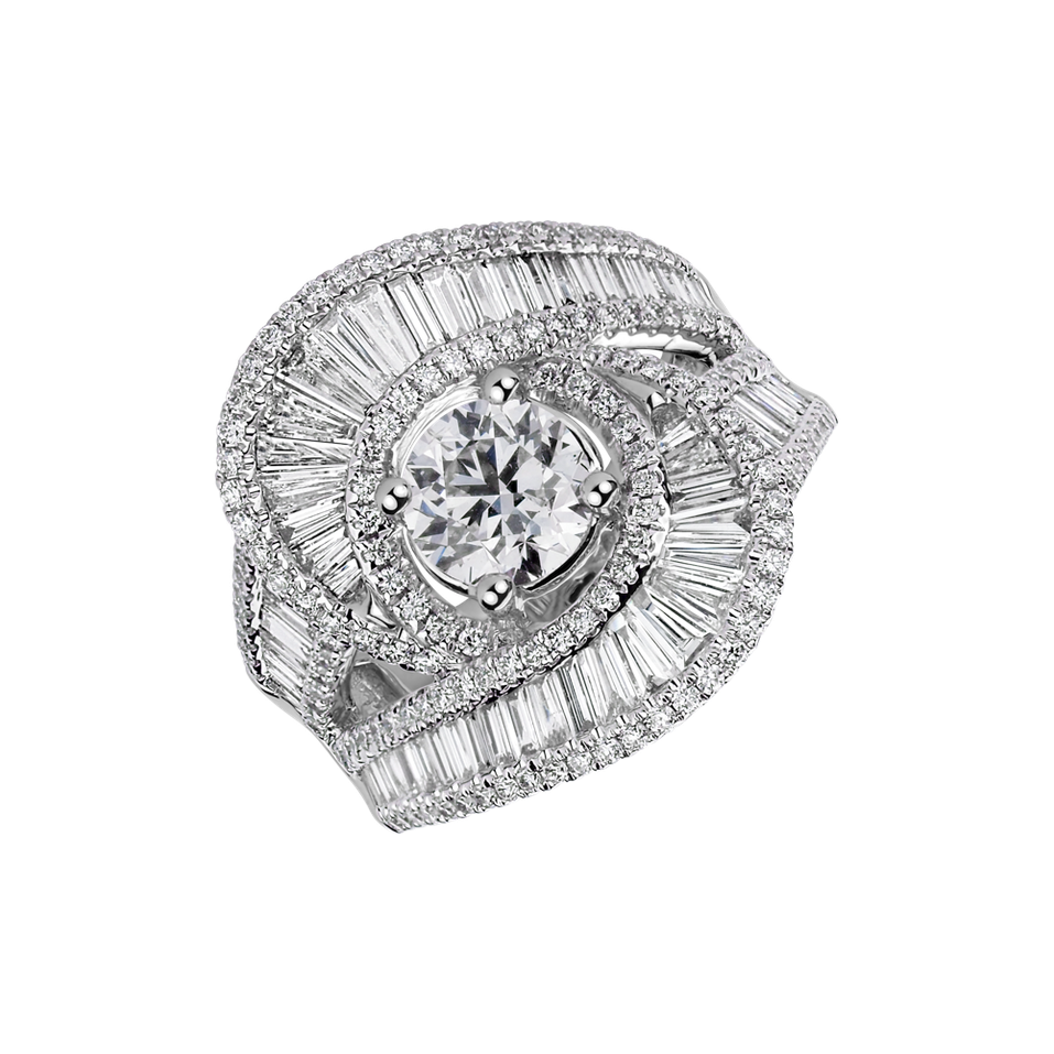 Prsteň s diamantmi Sparkling Rain