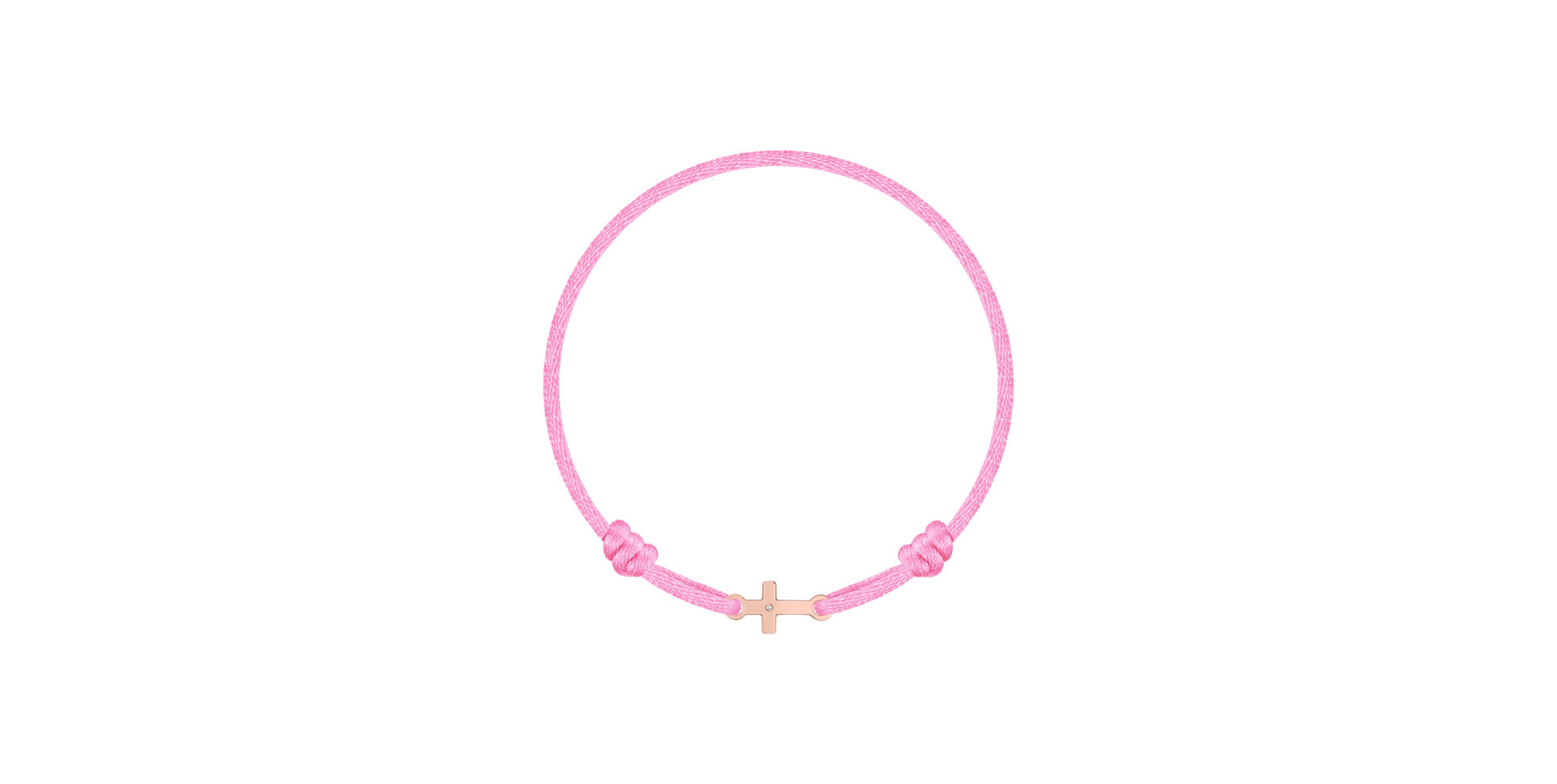 Detský diamantový náramok so šnúrkou Tiny Cross