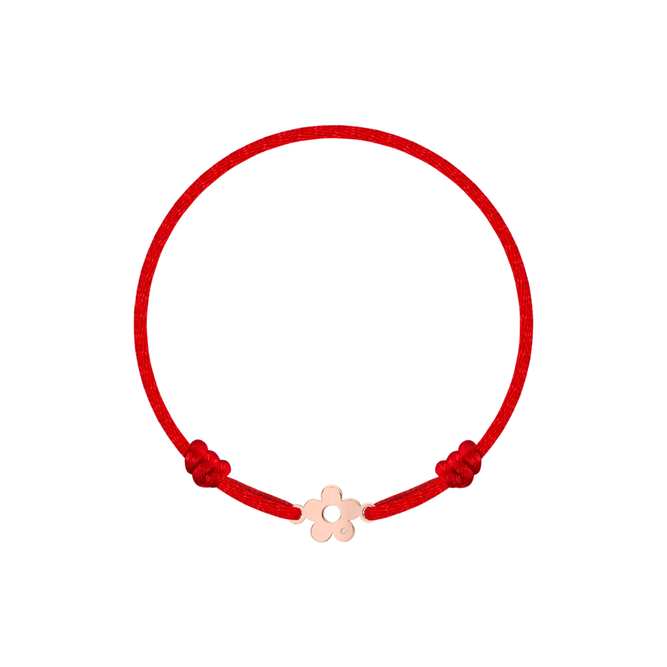 Detský diamantový náramok so šnúrkou Flower