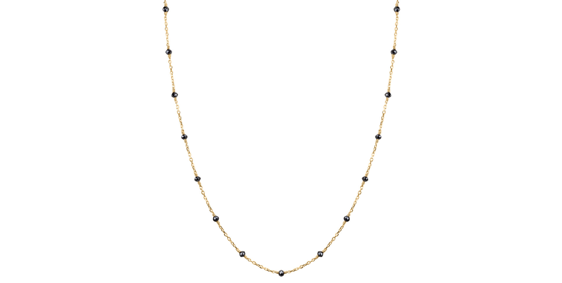Náhrdelník s čiernymi diamantmi Dark Melody