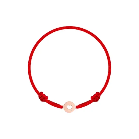 Detský diamantový náramok so šnúrkou Heart Circle