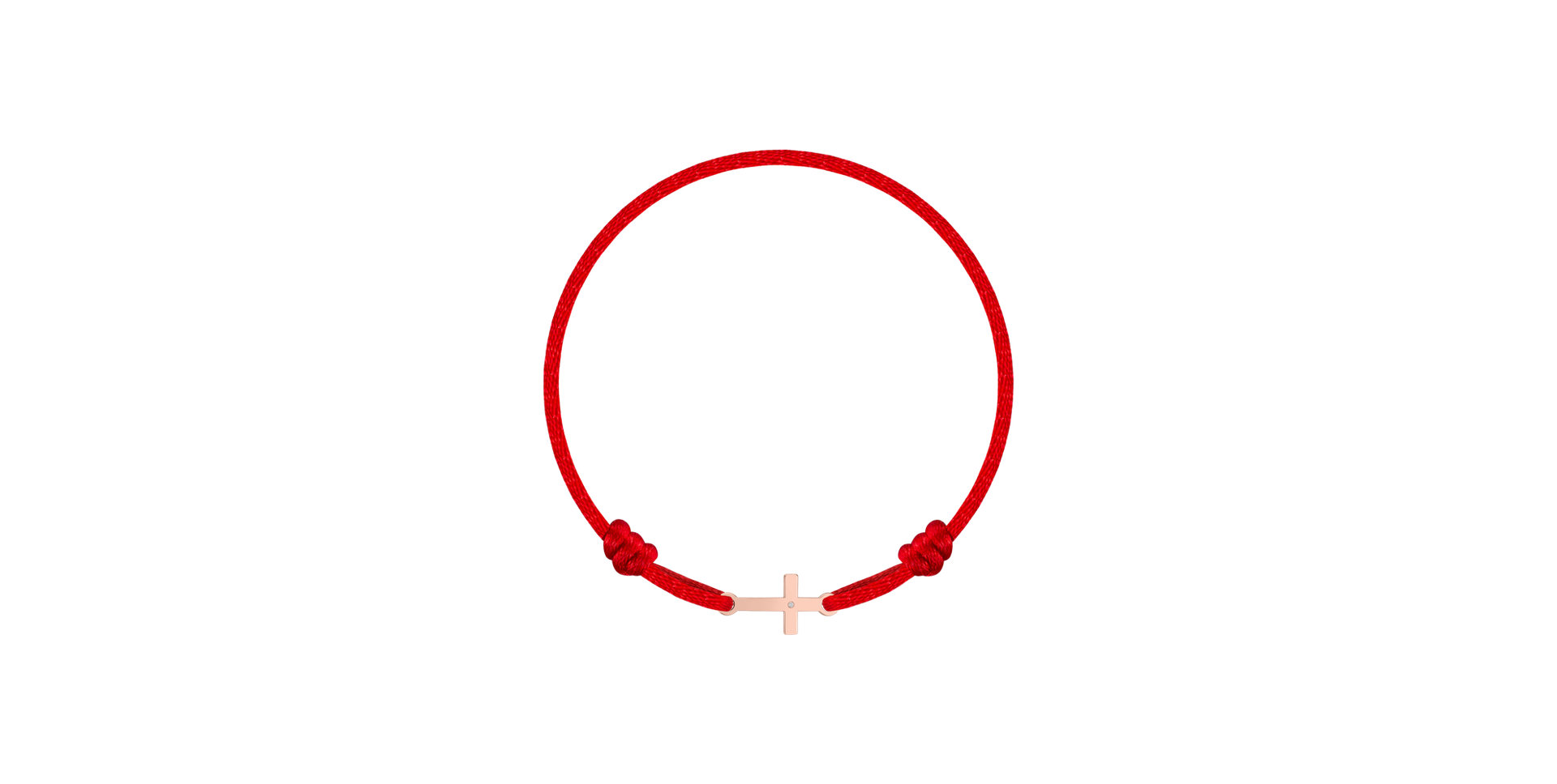 Detský diamantový náramok so šnúrkou Tiny Cross