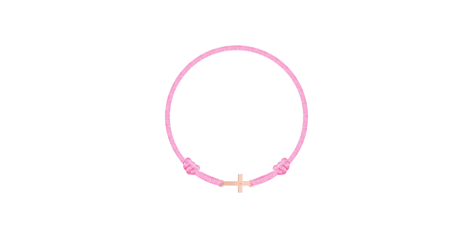 Detský diamantový náramok so šnúrkou Tiny Cross