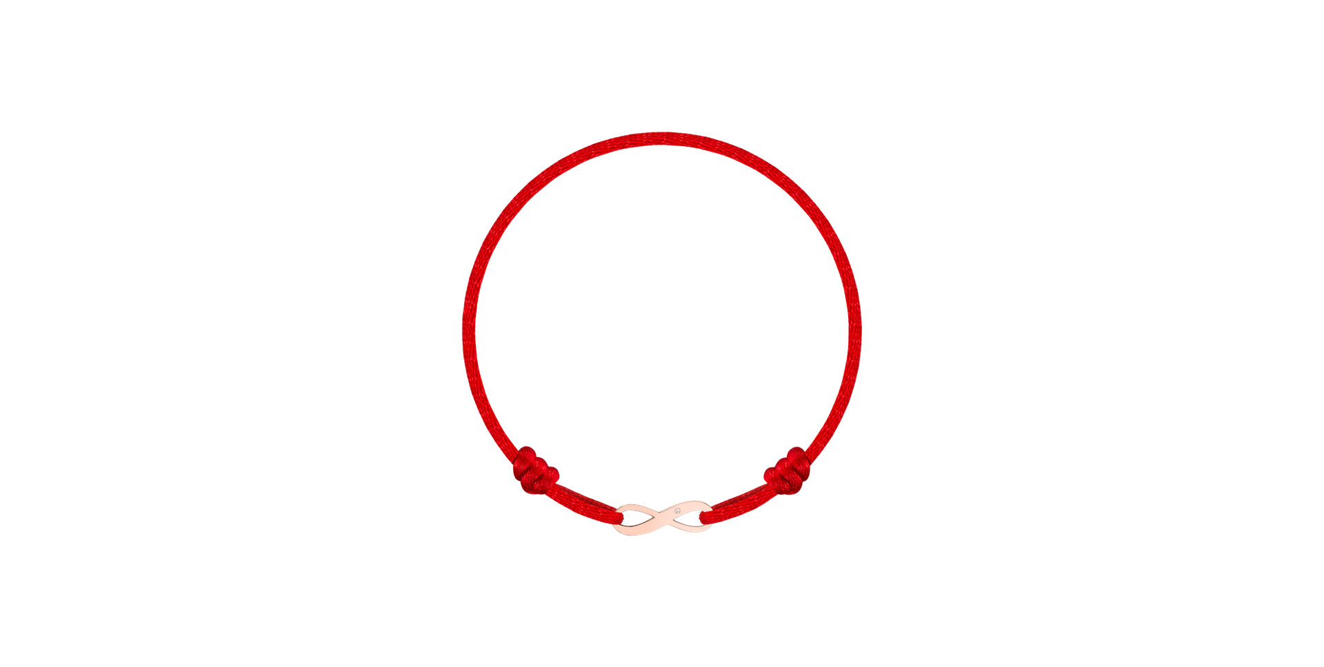 Detský diamantový náramok so šnúrkou Infinity