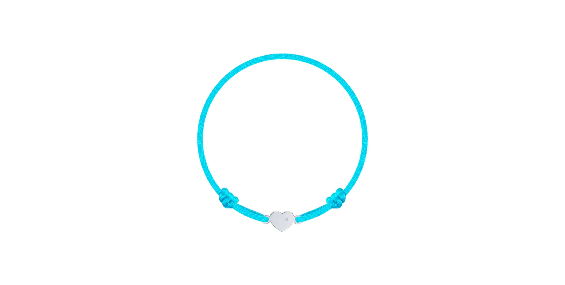 Detský diamantový náramok so šnúrkou Heart