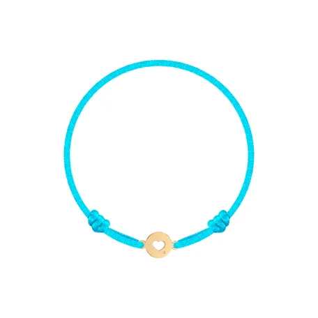 Detský diamantový náramok so šnúrkou Heart Circle