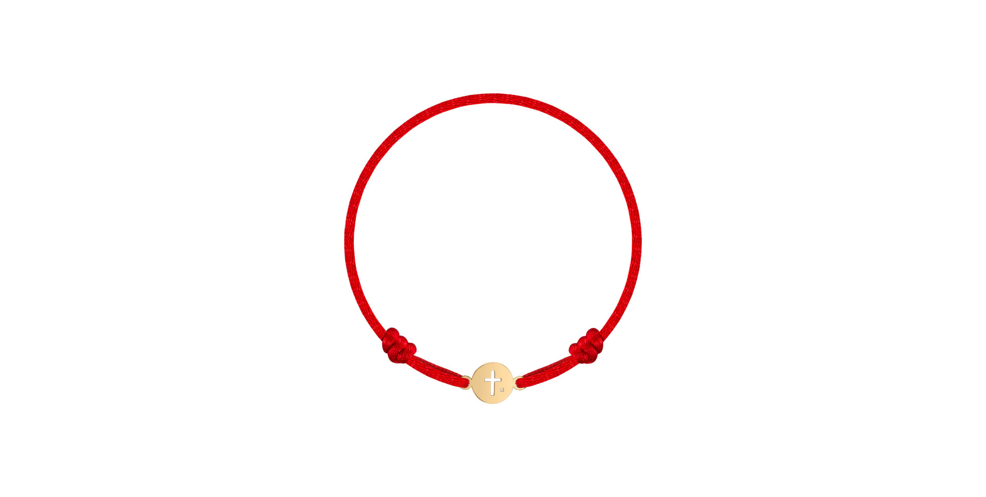 Detský diamantový náramok so šnúrkou Cross Circle