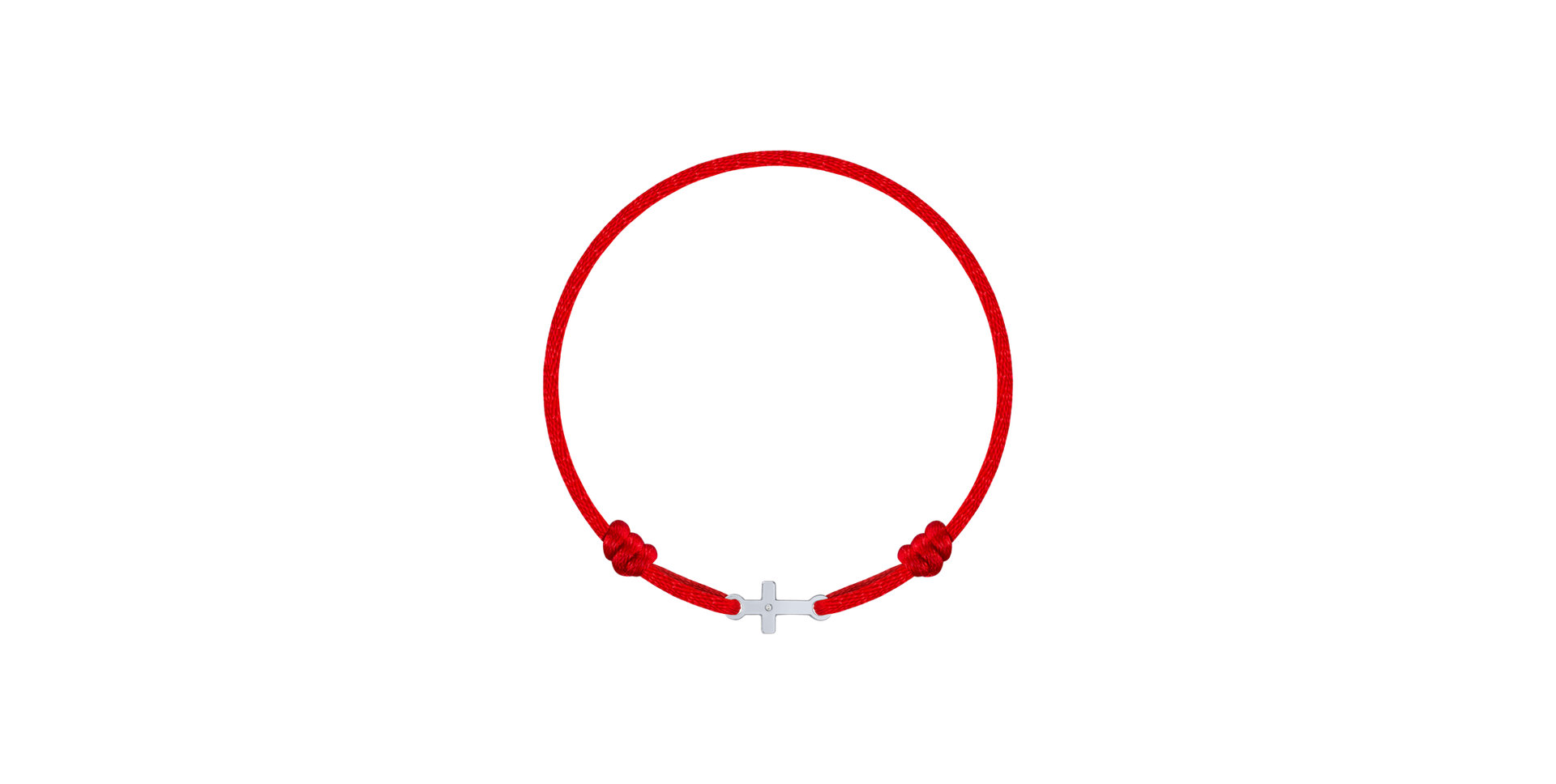 Detský diamantový náramok so šnúrkou Tiny Cross