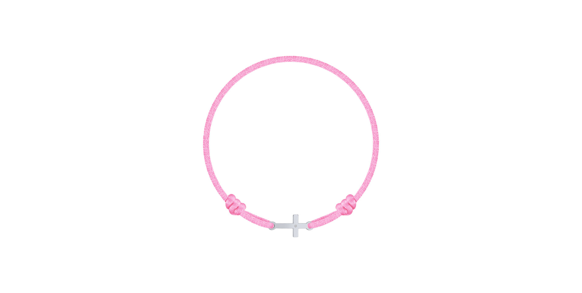 Detský diamantový náramok so šnúrkou Tiny Cross