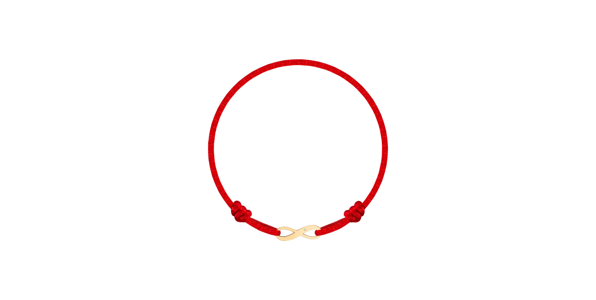 Detský diamantový náramok so šnúrkou Infinity