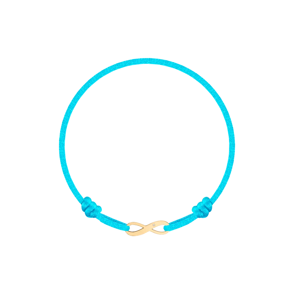 Detský diamantový náramok so šnúrkou Infinity