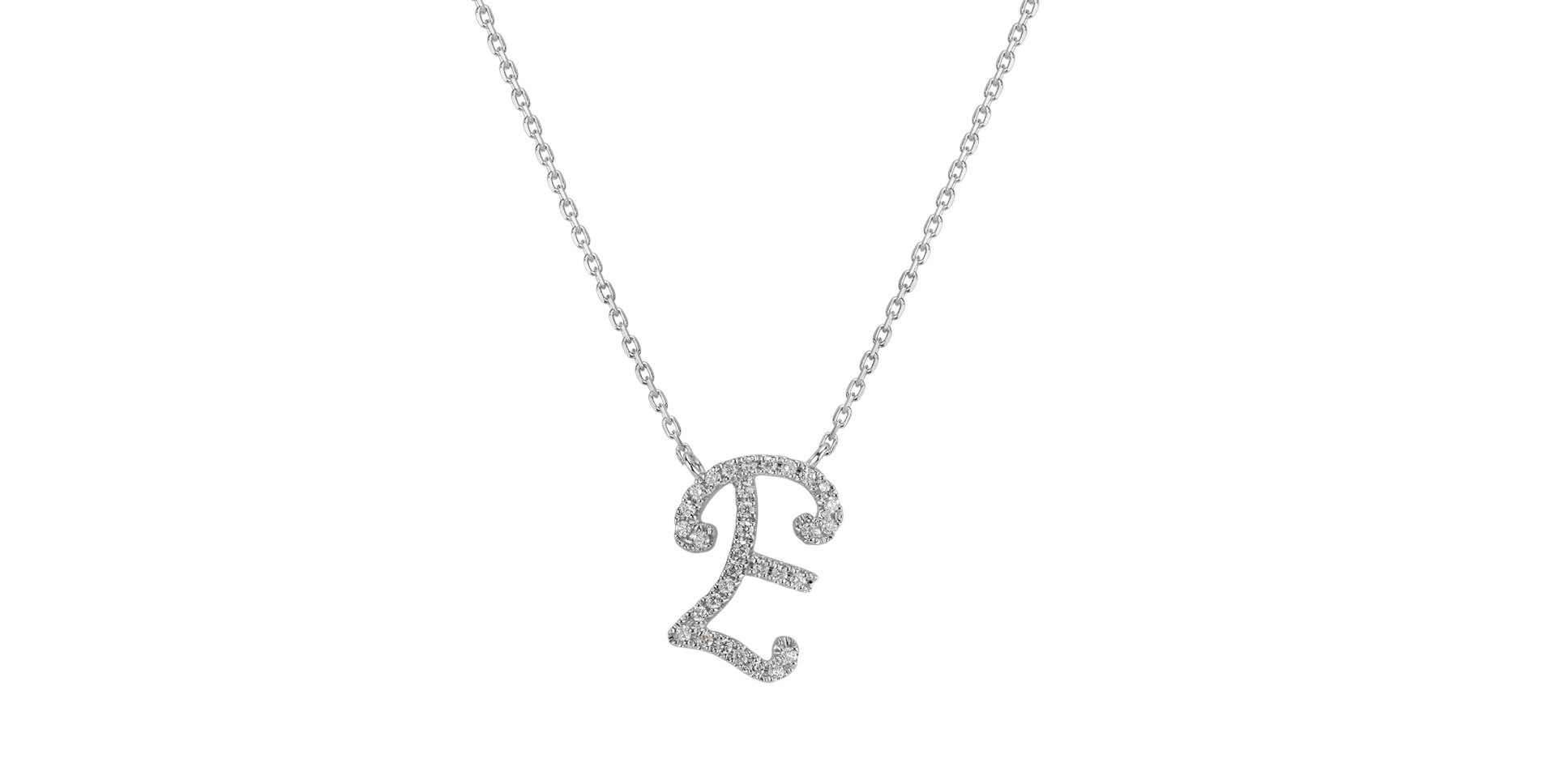Náhrdelník s diamantmi Curly Glitter E