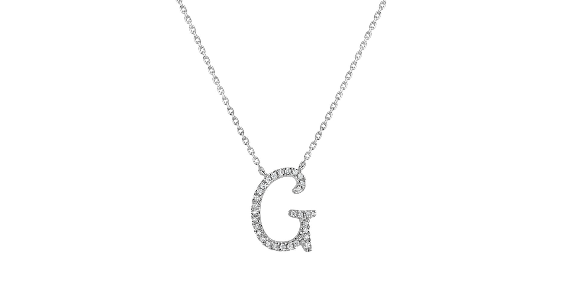 Náhrdelník s diamantmi Curly Glitter G