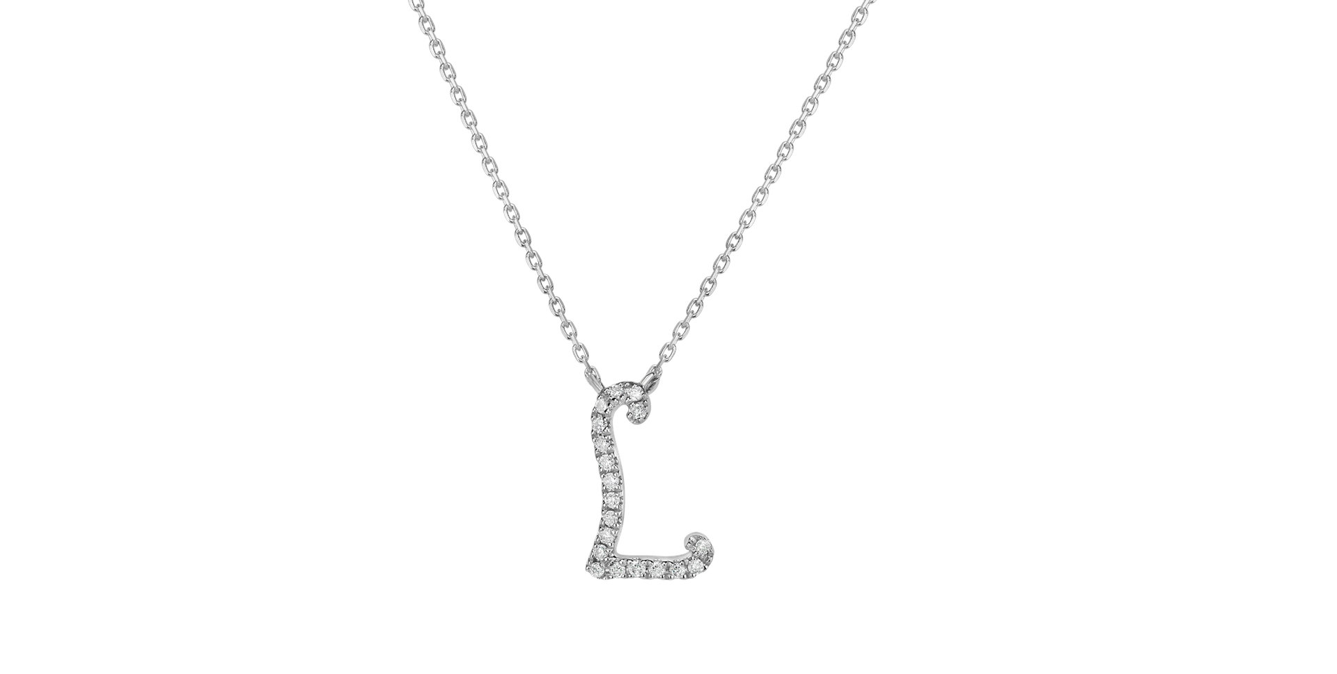 Náhrdelník s diamantmi Curly Glitter L