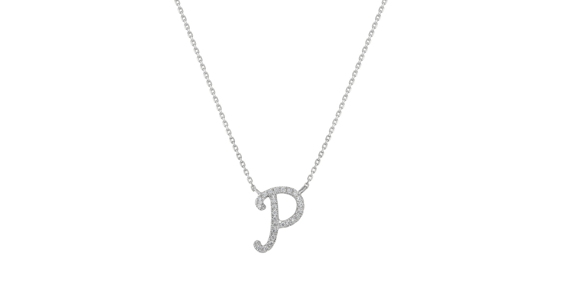 Náhrdelník s diamantmi Curly Glitter P