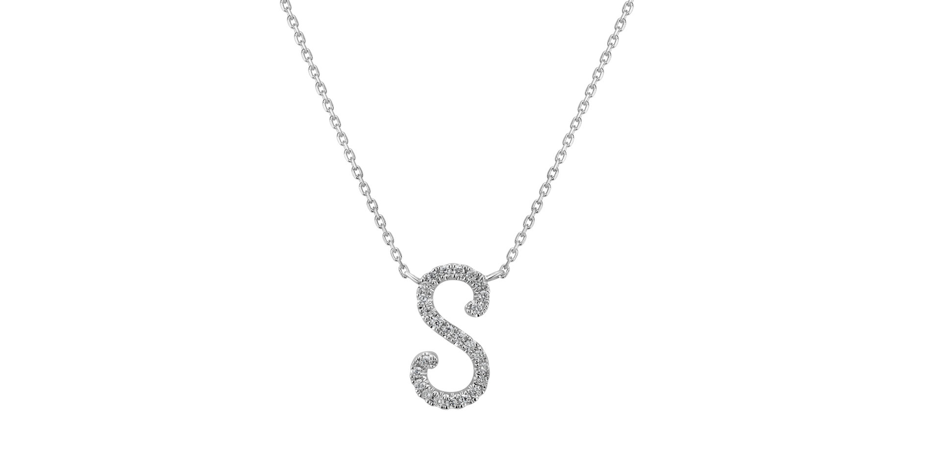 Náhrdelník s diamantmi Curly Glitter S