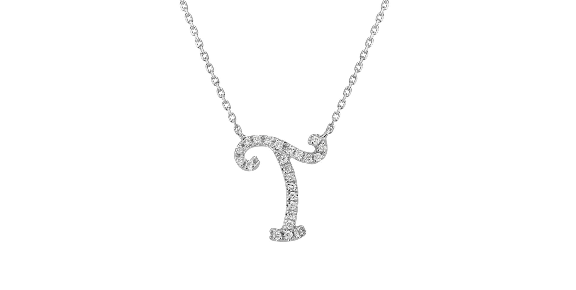 Náhrdelník s diamantmi Curly Glitter T
