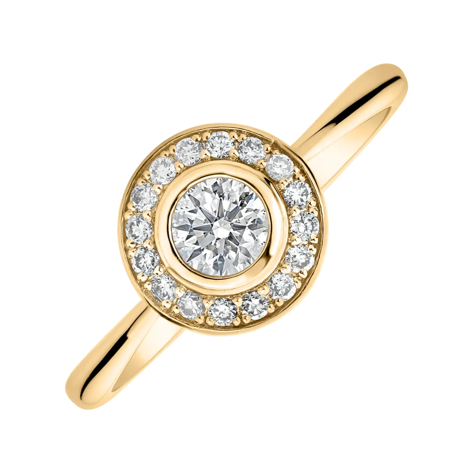 Prsteň s diamantmi Sun Highness